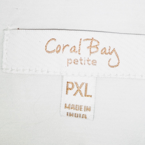 NWT Coral Bay Petite white blouse - Picture 2 of 3